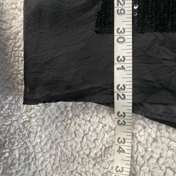 A/E Armani Exchange Silk Mini Black Dress with Sequins in front Size 6 - Picture 8 of 10
